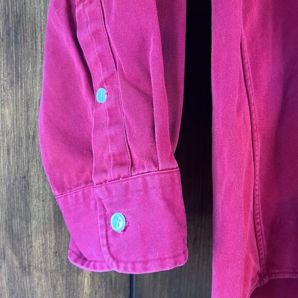 Ralph Lauren Blake Red Button Down Long Sleeve Heavy Cotton Shirt Men's XL - Picture 9 of 13